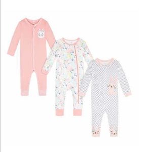 Koala Baby Infant 3-pack Coverall, Bunny